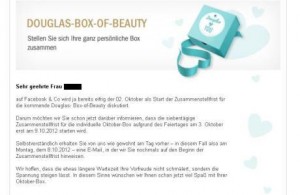 Douglas Box im Oktober 1 Woche später Douglas Box im Oktober 1 Woche später